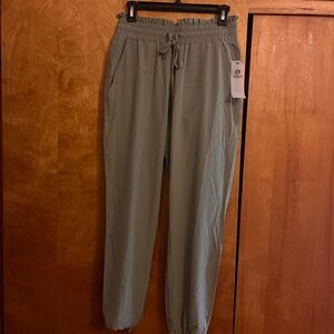 NWT Sage Green high waist drawstring joggers size Medium